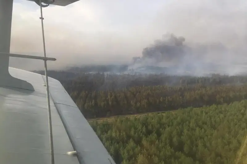 Глава МЧС РК находится на месте природного пожара в Костанайской области