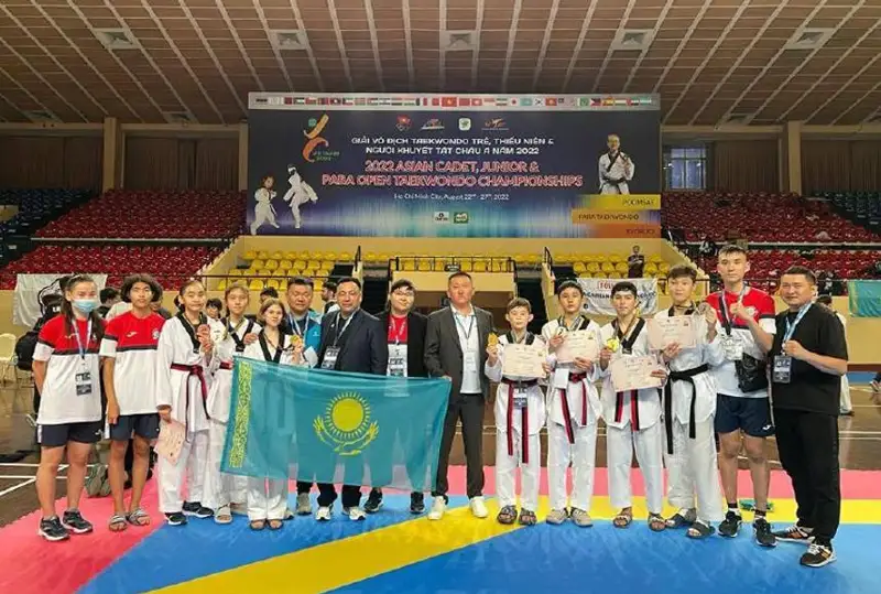 Таэквондо бўйича Осиё чемпионатининг биринчи кунида Қозоғистон терма жамоаси 7 та медални қўлга киритди