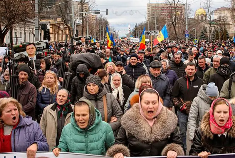 Кишинёвда тирикчилик таннархи инқирози фонида норозилик намойишлари