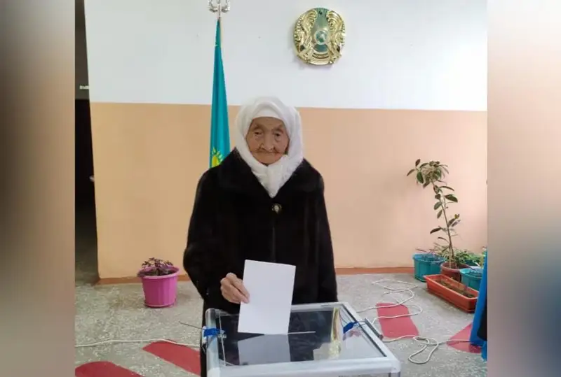 99-летняя многодетная мать из Жетысу проголосовала на выборах