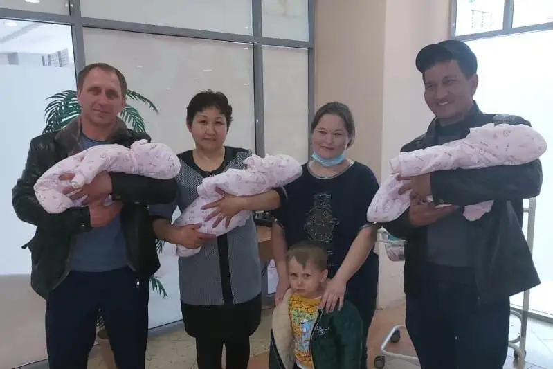 В Шортандинском районе родилась тройня