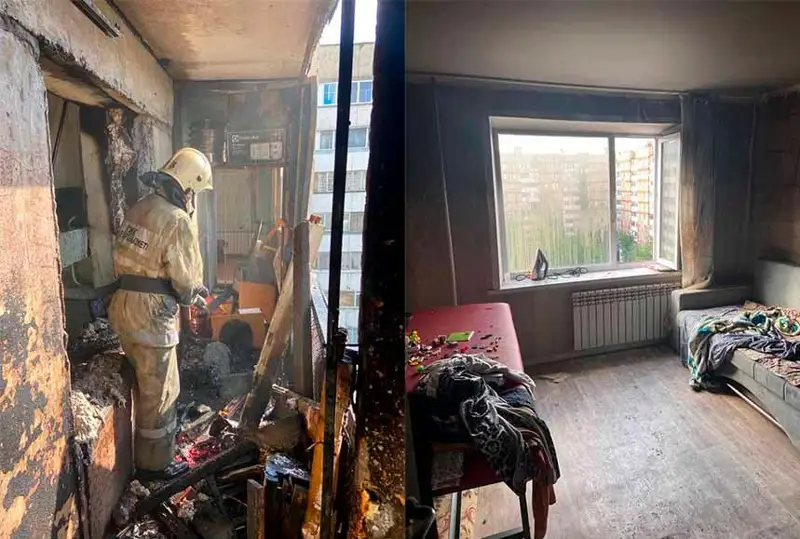 Пожарные спасли трех человек из пожара в многоэтажке в Павлодаре