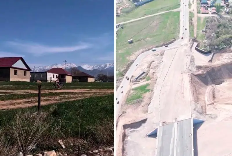 Жители села близ Алматы живут на краю карьера