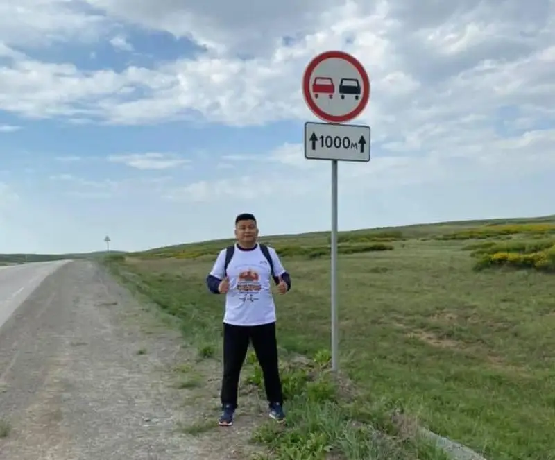 قاراعاندىلىق ازامات جەتى كۇندىك جاياۋ مارافونعا اتتاندى