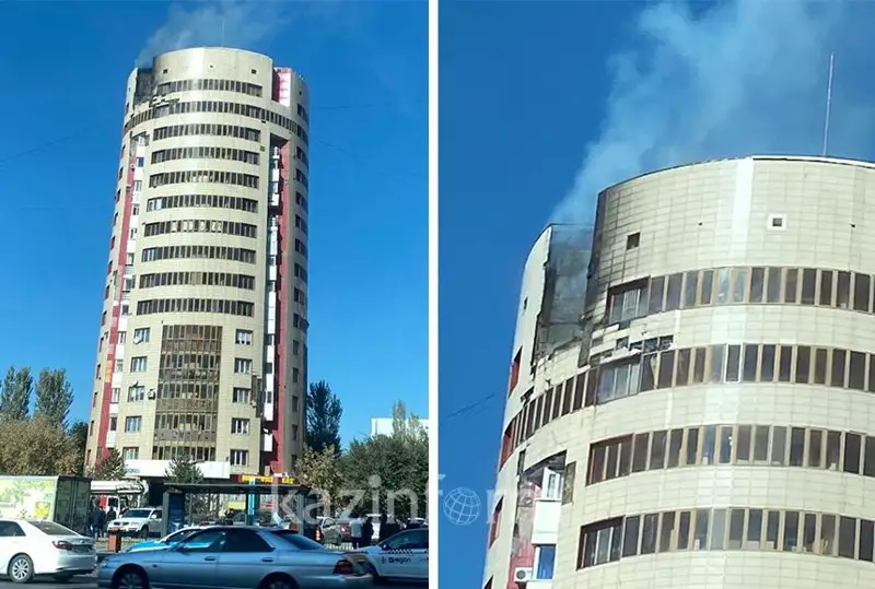 Пожар вспыхнул в жилом комплексе в Астане