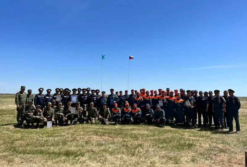 Спасатели Казахстана и России проводят совместное учение