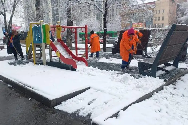 До 15 см снега выпало в горах Алматы