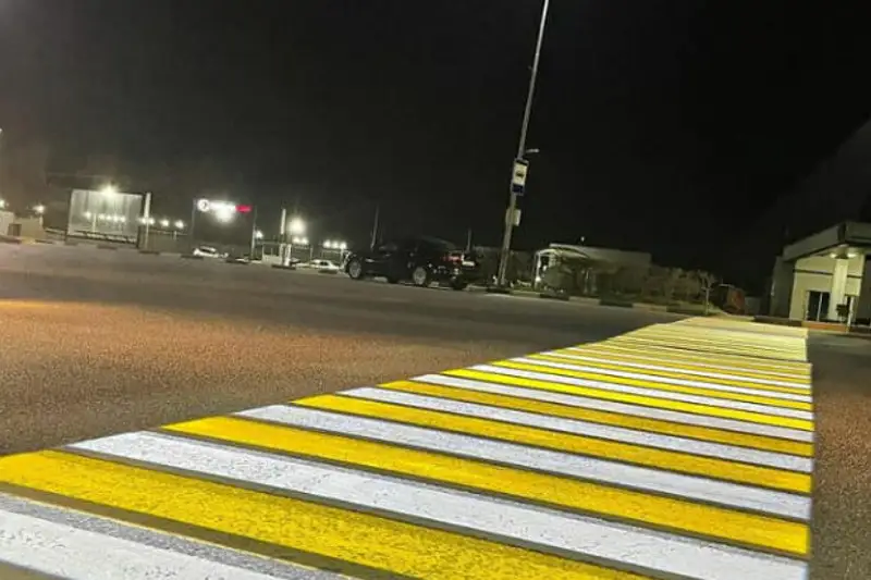 Проекционный пешеходный переход появился в Аксу