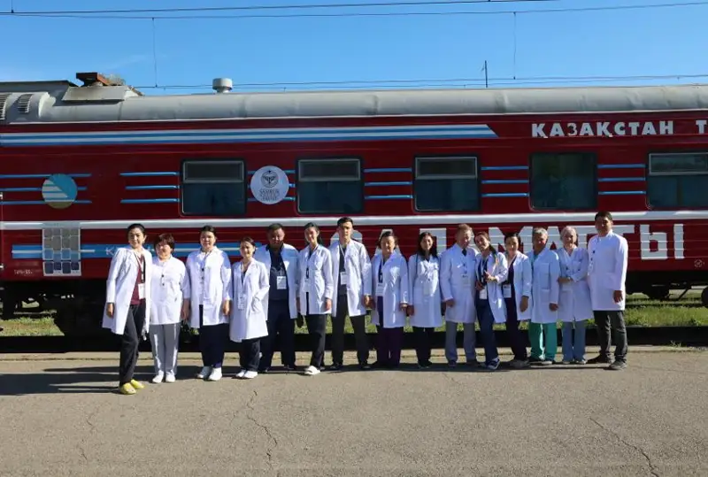 Медицинский поезд «Саламатты Қазақстан» посетит новые области страны