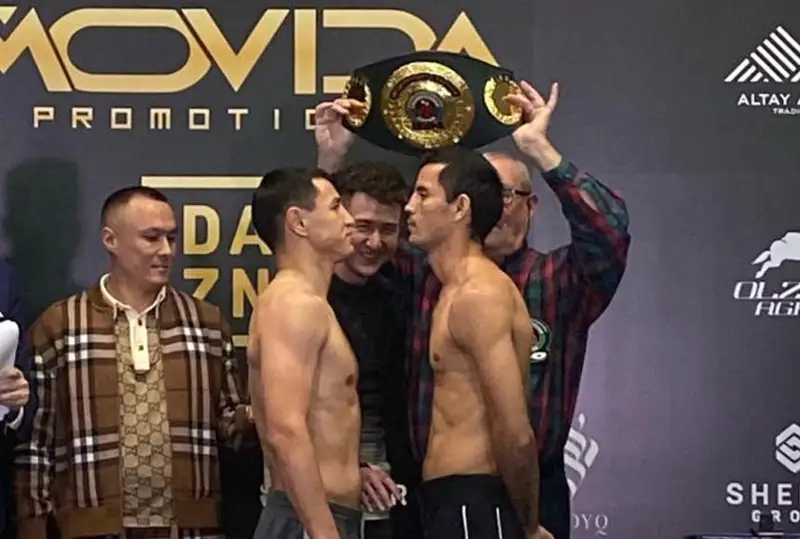 Жанкош Тураров провел дуэль взглядов перед титульным боем в Алматы