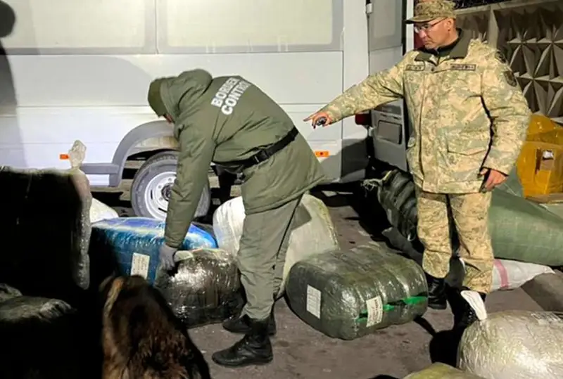 Пограничники задержали кыргызстанца с наркотиками в Жамбылской области