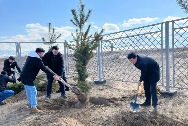 Аллею дружбы высадили в Алматинской области