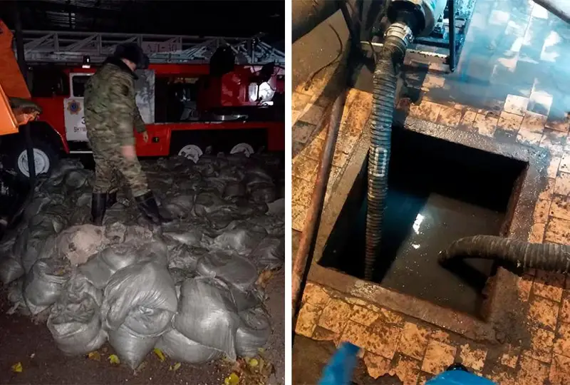 Shymkentte kóshelerdi táýlik boıy jańbyr sýynan tazartyp jatyr