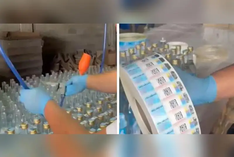 Подпольный цех производил поддельный алкоголь в Жамбылской области