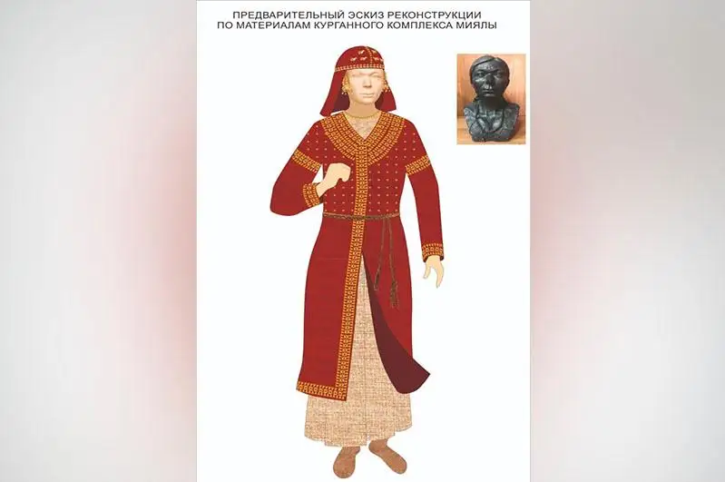 اتىراۋدا سارمات داۋىرىندەگى «التىن ايەل» بەينەسىنىڭ ەسكيزى ۇسىنىلدى