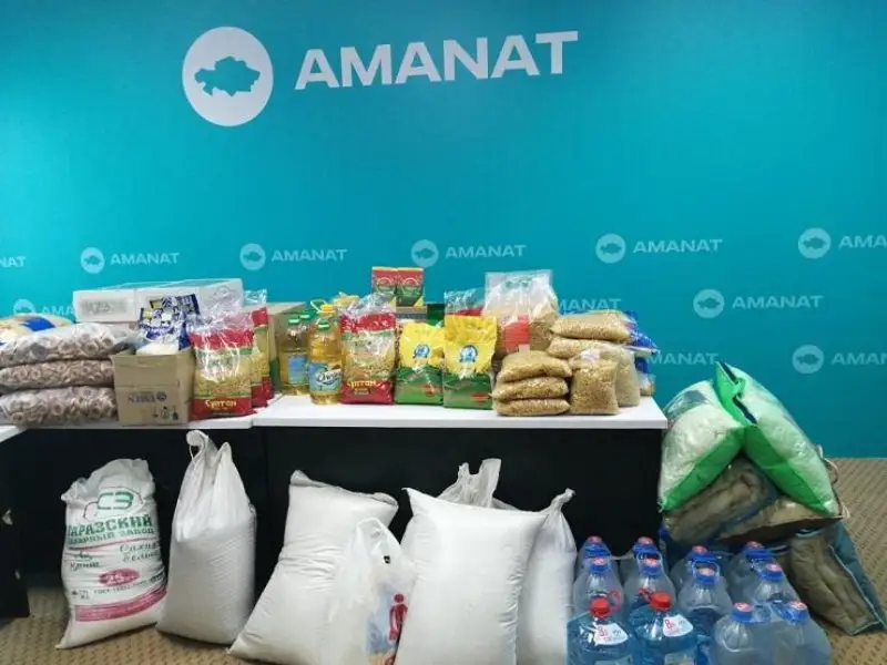 «AMANAT» partııasy Qostanaı oblysynyń turǵyndaryna 312 tonna gýmanıtarlyq kómek jınady