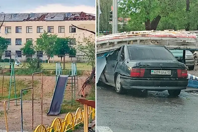 Kúshti jel Kentaýdaǵy áleýmettik nysandar men turǵyn úılerdiń shatyryn ushyrdy