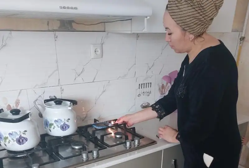 Жителей города Арыс впервые подключили к природному газу