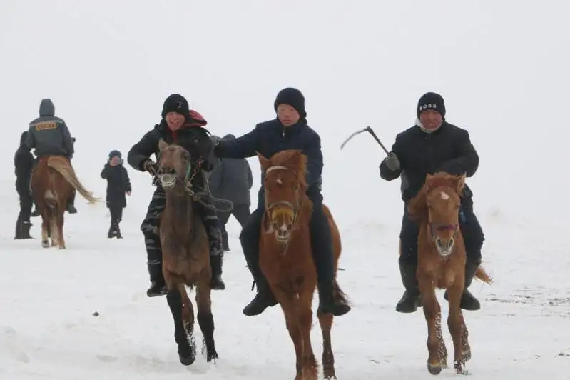 Конные скачки среди школьников устроили в Карагандинской области