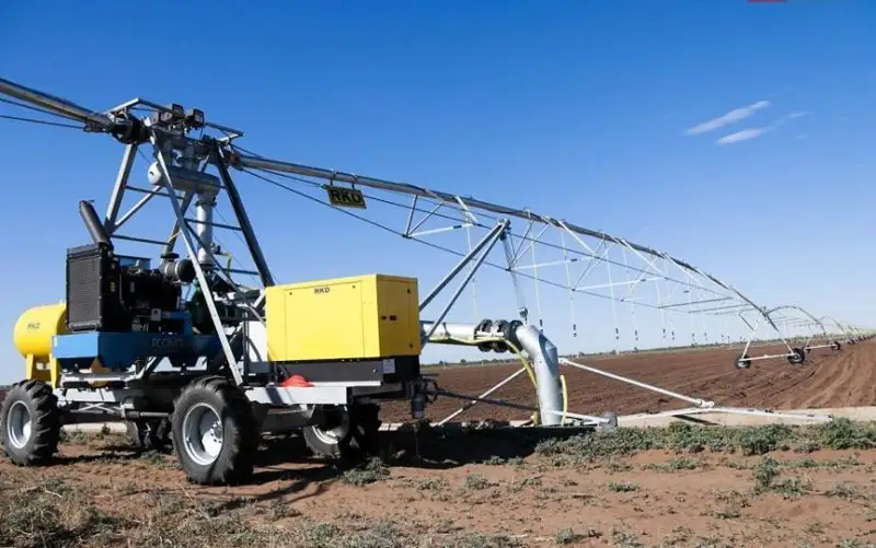 Дождевальную машину длиной более 1 км смонтировал павлодарский фермер