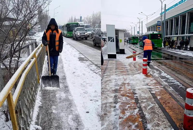 Более 400 единиц техники чистят снег в Алматы