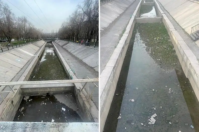 Алматинцы недовольны состоянием русла реки Есентай