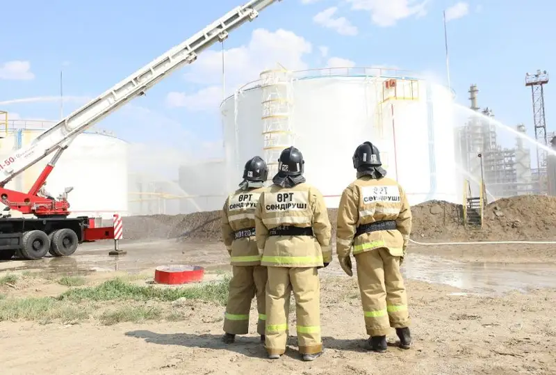 Условный пожар тушили на Атырауском НПЗ