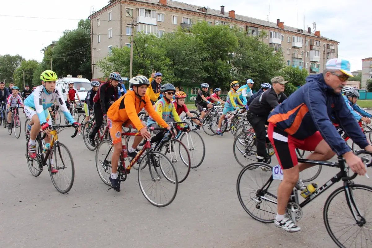Александр Винокуровтың әкесі Петропавлда өткен велосипед жарысына қатысты
