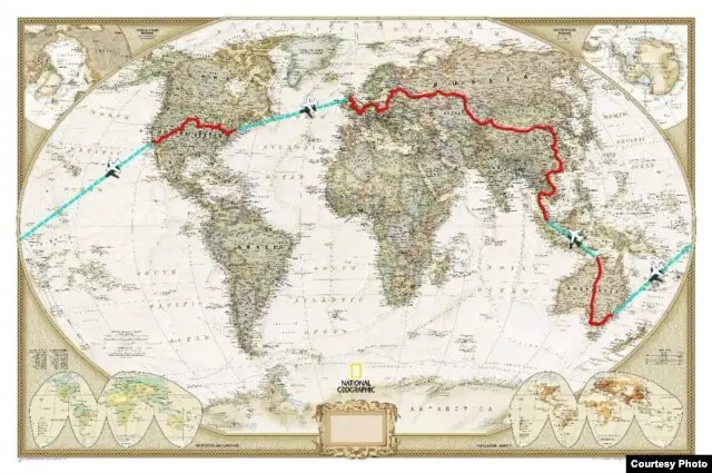 Мағжан Сағымбаевтың сапар картасы.