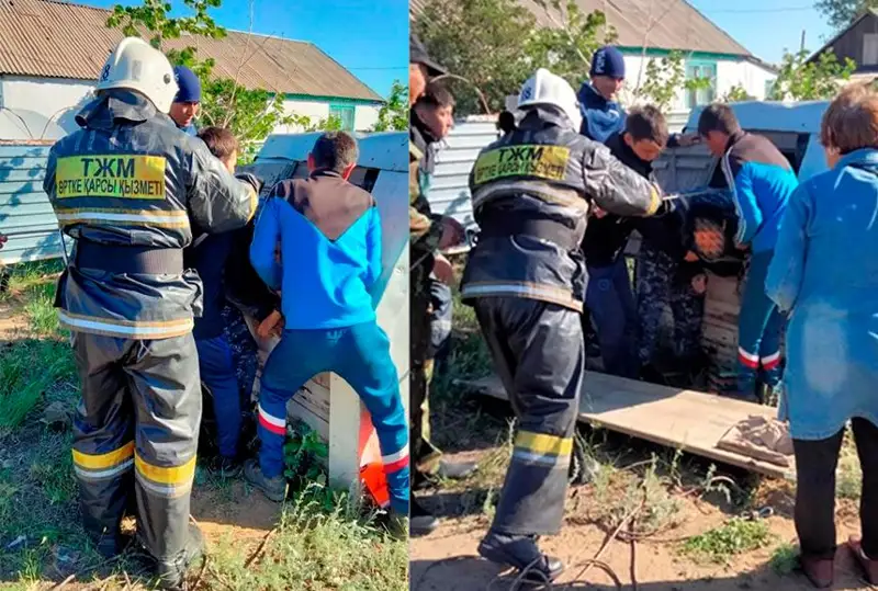 Угодившего в 15-метровый колодец парня извлекли спасатели в Костанайской области