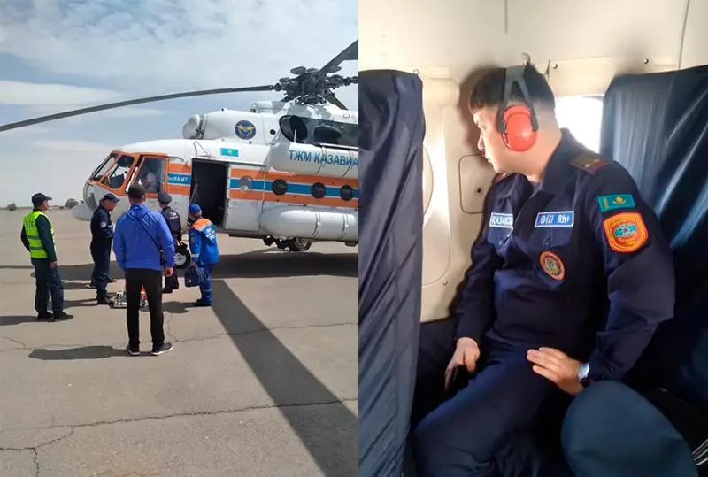 Начальник ДЧС Мангистауской области вылетел на поиски пропавших рыбаков