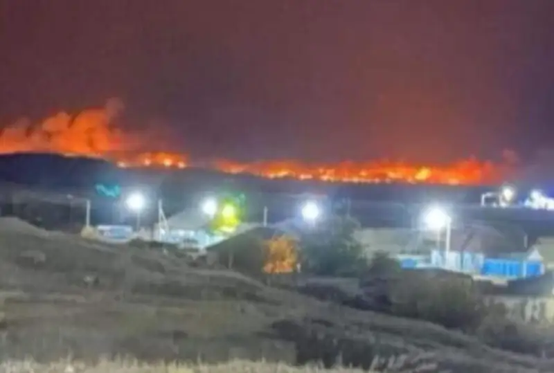 Четвертые сутки борются с огнем в горной местности в Абайской области