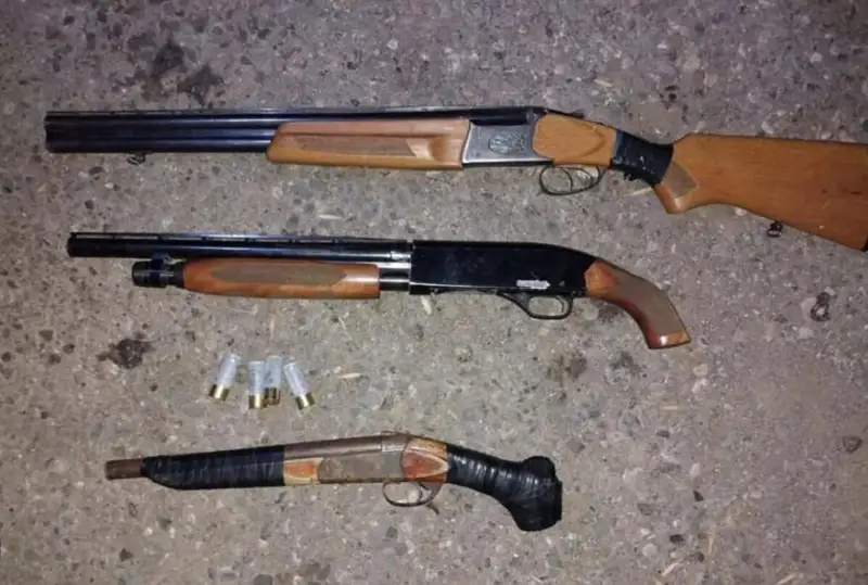 Два обреза и винчестер изъяли полицейские у жителя Кентау