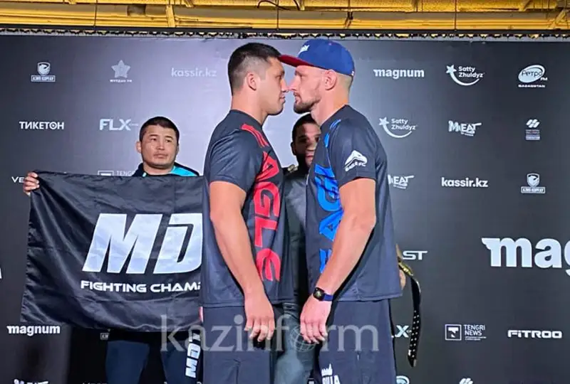 Бойцы турнира лиги Хабиба Нурмагомедова встретились в битве взглядов в Нур-Султане