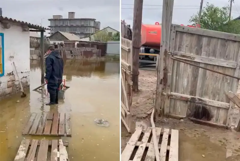 Откачка воды продолжается в затопленном ливнем Атырау