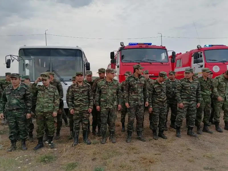 Акмолинские пожарные в числе последних покинули Костанайскую область и вернулись домой