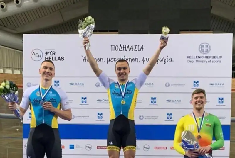 Казахстанские спринтеры победили в Большом призе Афинского трека