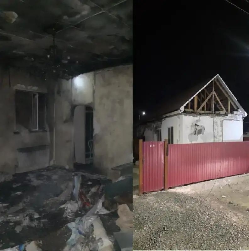 Газ взорвался в жилом доме в Атырау: два человека пострадали