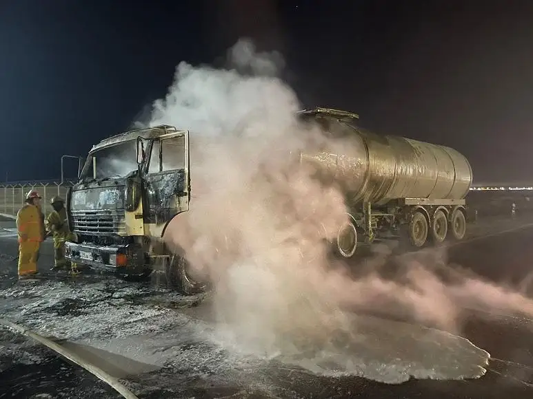 Взрыв автоцистерны с дизтопливом предотвратили в Атырауской области