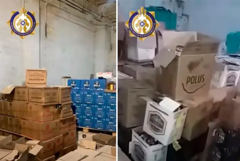 Около 50 тыс. бутылок алкоголя незаконно хранили в Усть-Каменогорске