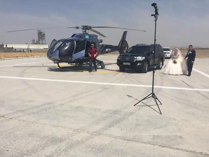 ОҚО-дағы той кортеджімен бірге ұшқан тікұшақты жергілікті патрульдік полиция іздестіруде
