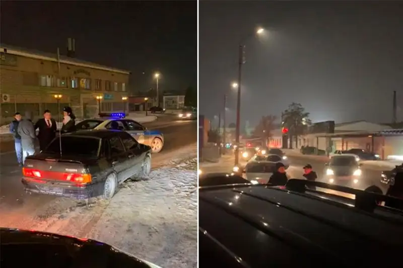 Свадебный кортеж злостных нарушителей ПДД задержали в Таразе