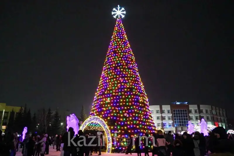 Зажжение главной елки состоялось в Кокшетау