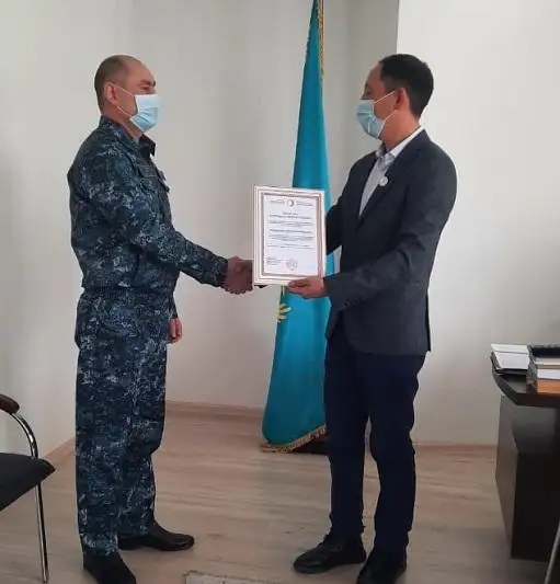 С Днем благодарности поздравили сотрудников ДУИС представители акмолинского филиала Красного полумесяца