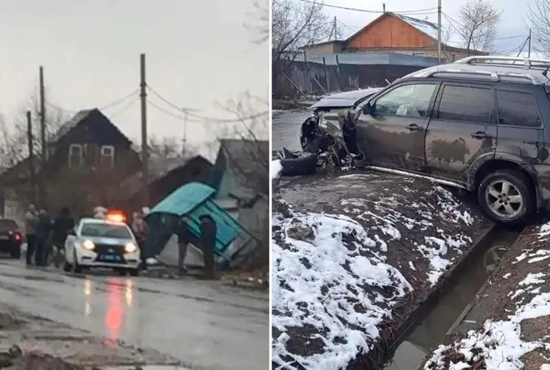 Две аварии в одном и том же месте произошли за сутки в Петропавловске