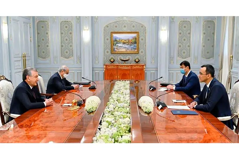 ماۋلەن اشىمبايەۆ وزبەكستان پرەزيدەنتىمەن كەزدەستى