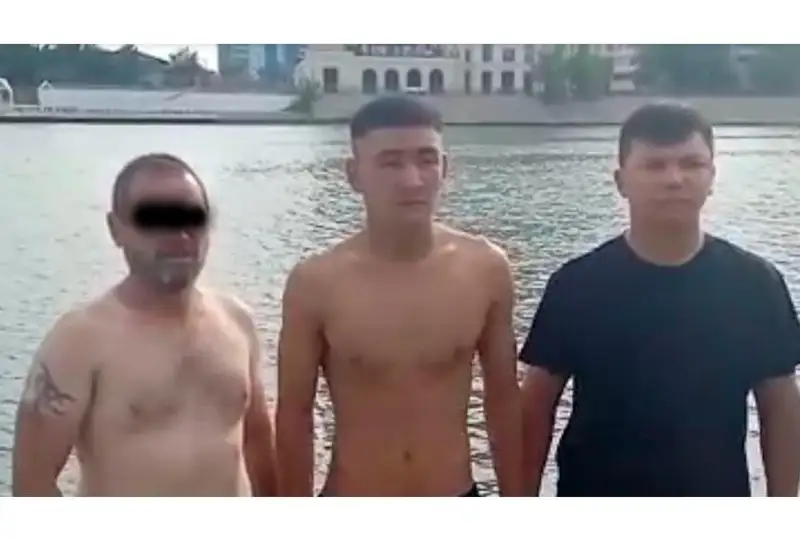 Бойцы Нацгвардии спасли тонущего мужчину в Нур-Султане