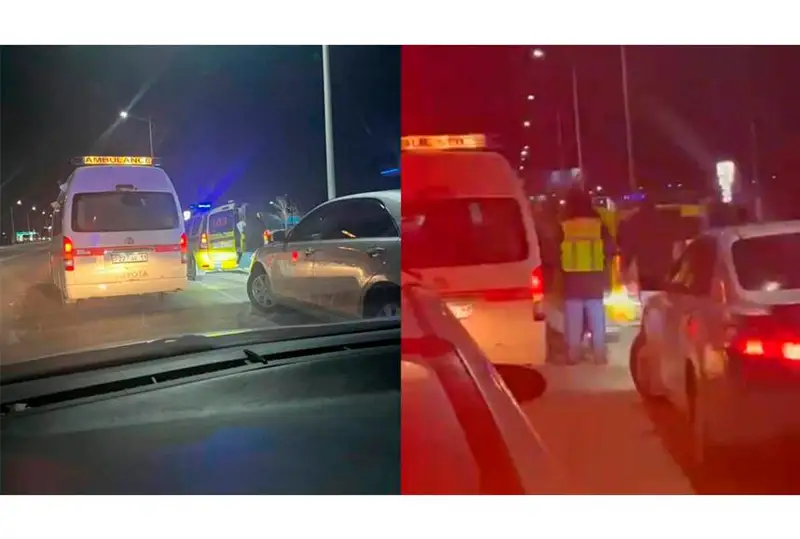 Полицейские доставили роженицу из сломавшейся на трассе машины в роддом Кызылорды