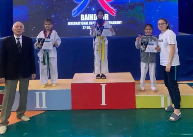 Юные тхэквондисты из Актау завоевали 17 медалей на международном турнире