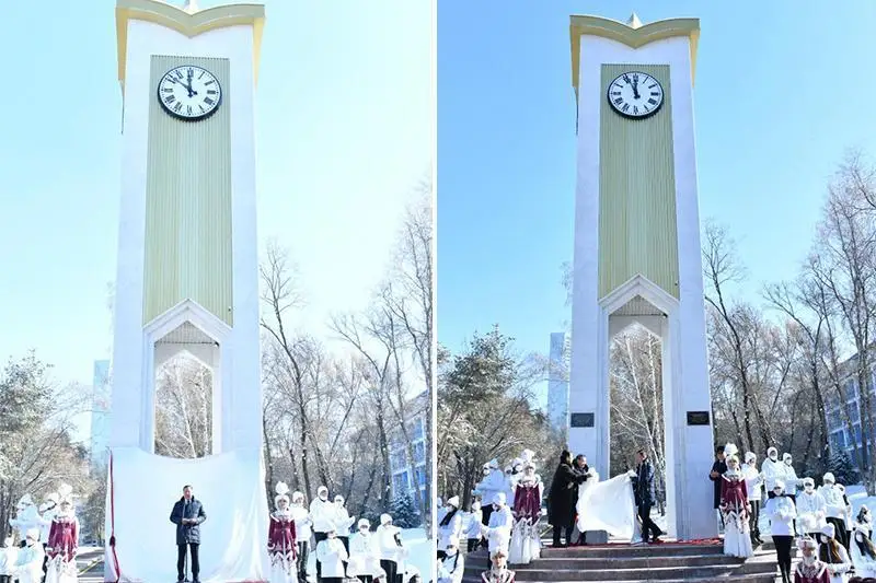 الماتىدا «ماڭگىلىك ەل» ساعاتى اشىلدى